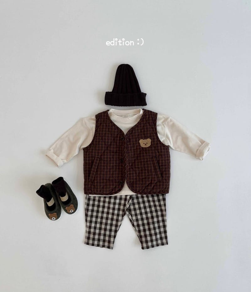 Edition - Korean Children Fashion - #childofig - Check Bear Three Set - 8
