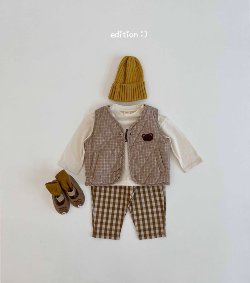Edition - Korean Children Fashion - #prettylittlegirls - Check Bear Three Set - 6