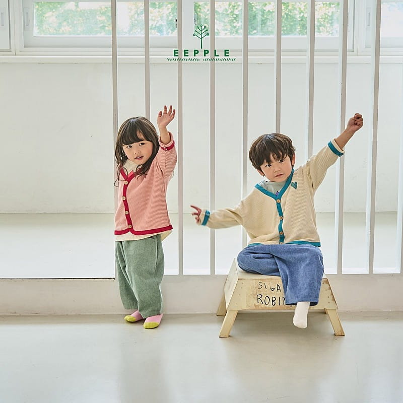 Eepple - Korean Children Fashion - #childrensboutique - Heart Waffle Cardigan - 12
