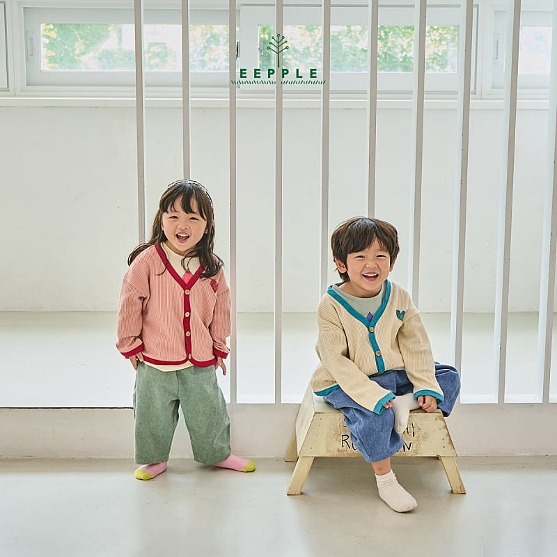 Eepple - Korean Children Fashion - #kidsstore - Heart Waffle Cardigan