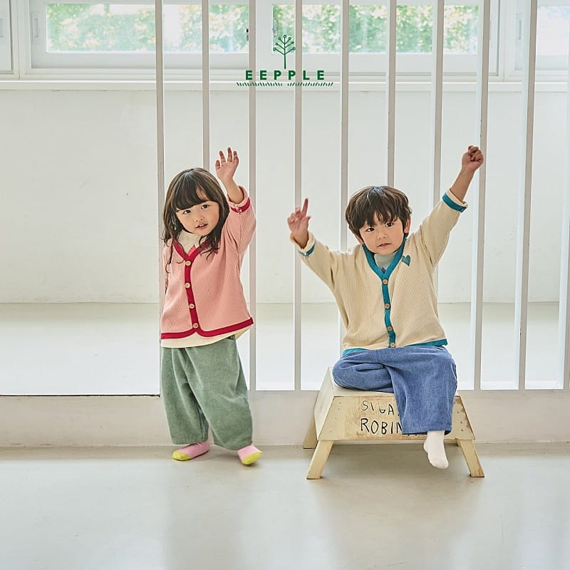 Eepple - Korean Children Fashion - #stylishchildhood - Heart Waffle Cardigan - 10