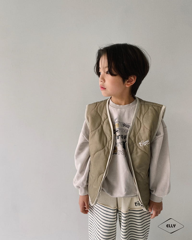 Ellymolly - Korean Children Fashion - #childofig - Camel Quilting Vest - 7