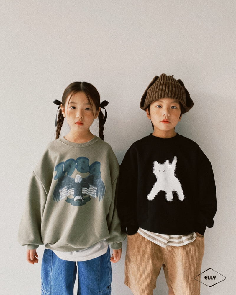 Ellymolly - Korean Children Fashion - #designkidswear - Kitty Sweatshirt - 5