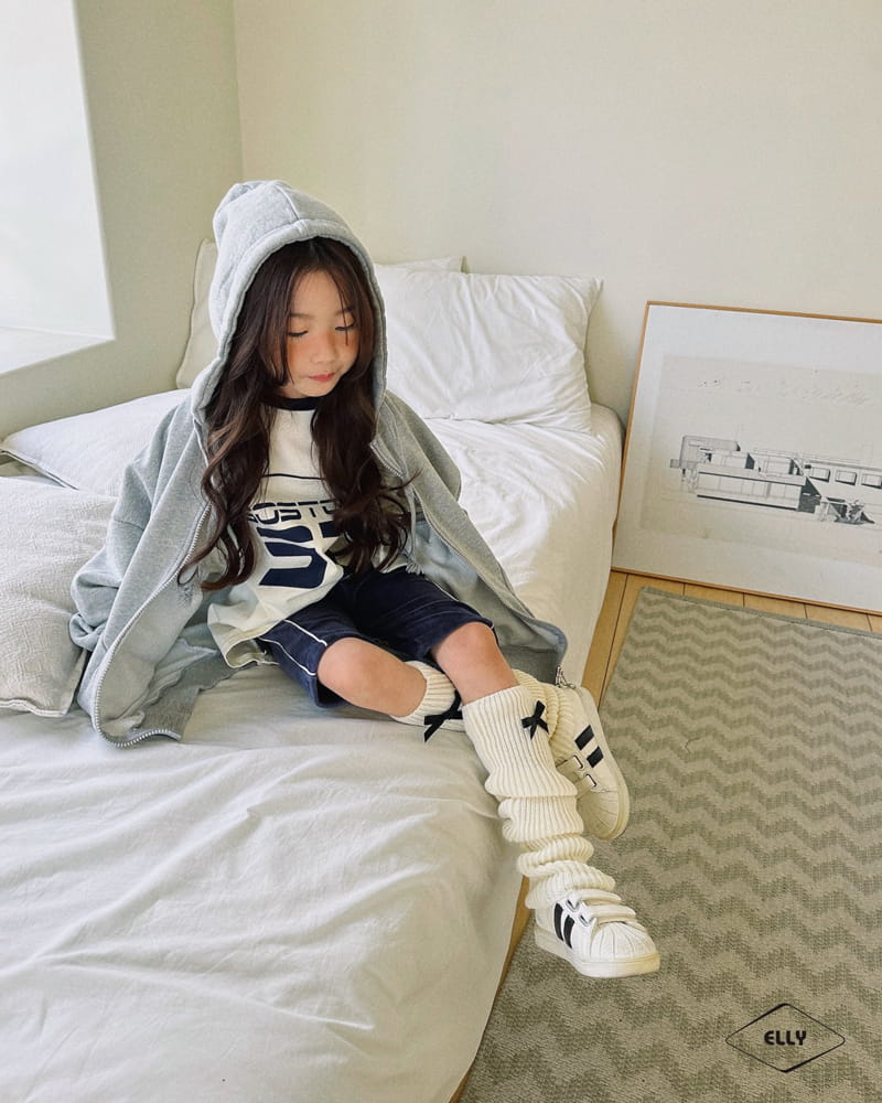 Ellymolly - Korean Children Fashion - #designkidswear - Half Moon Hoody Zip-up - 12