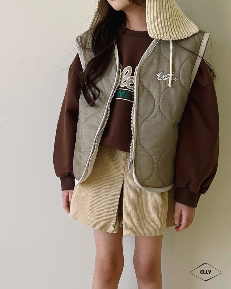 Ellymolly - Korean Children Fashion - #designkidswear - Camel Quilting Vest - 9