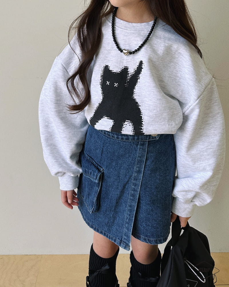 Ellymolly - Korean Children Fashion - #kidsshorts - Kitty Sweatshirt - 8
