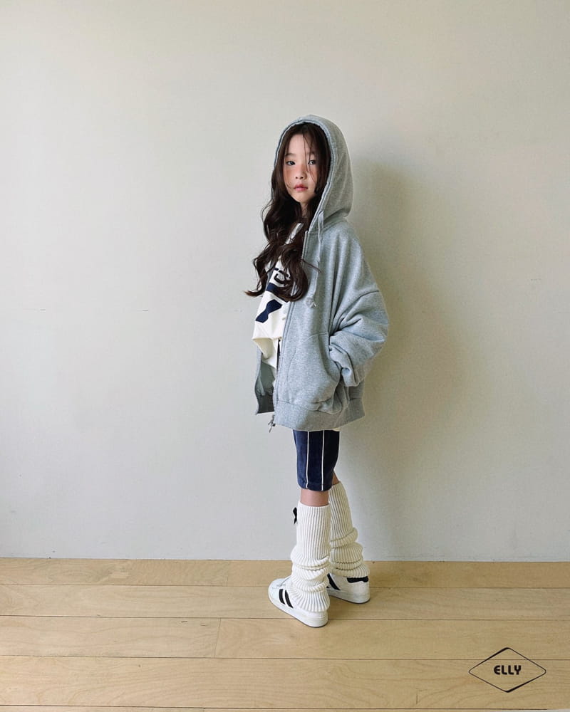 Ellymolly - Korean Children Fashion - #kidsshorts - Half Moon Hoody Zip-up