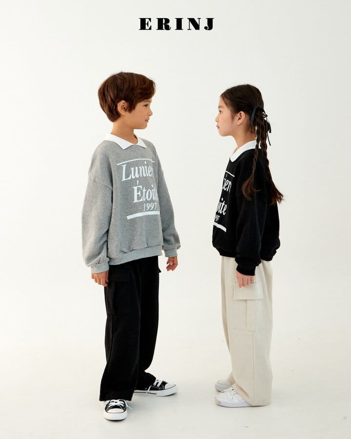Erin J - Korean Children Fashion - #stylishchildhood - Collar Sweatshirt - 4