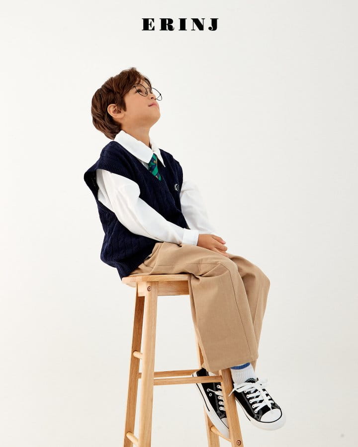 Erin J - Korean Children Fashion - #kidsstore - Twist Knit Vest - 8