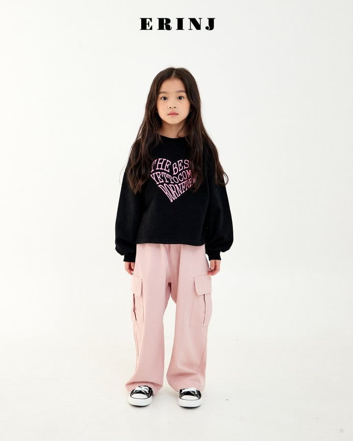 Erin J - Korean Children Fashion - #kidsstore - Heart Crop Sweatshirt - 2