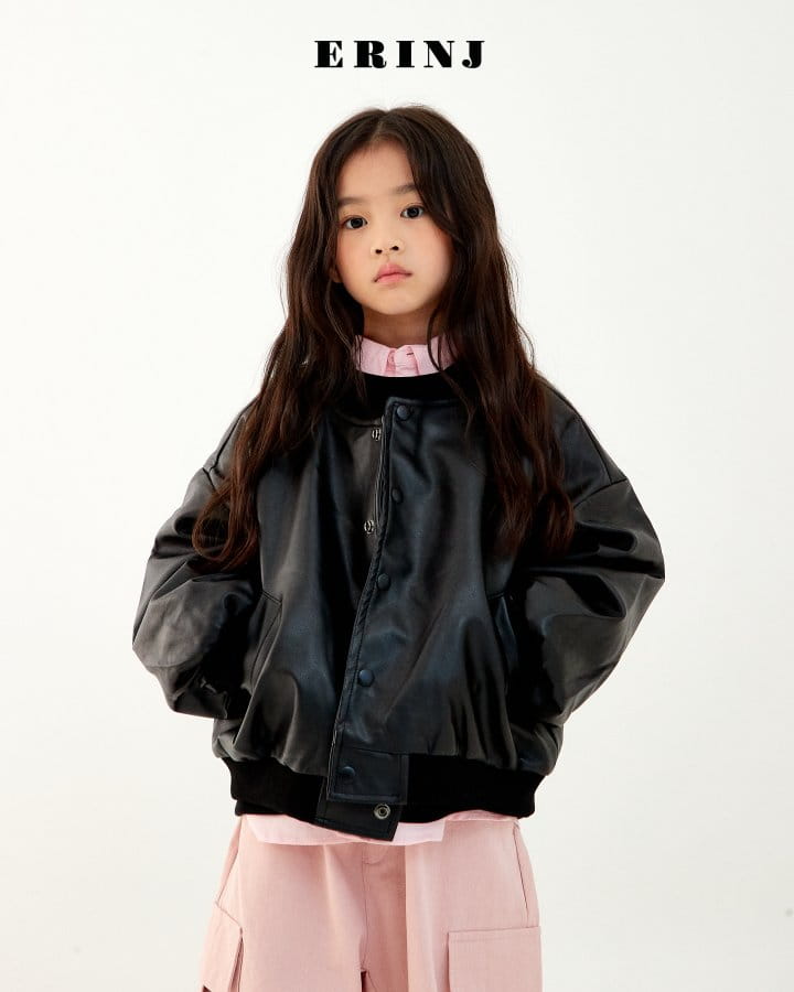Erin J - Korean Children Fashion - #kidzfashiontrend - Leather Jumper