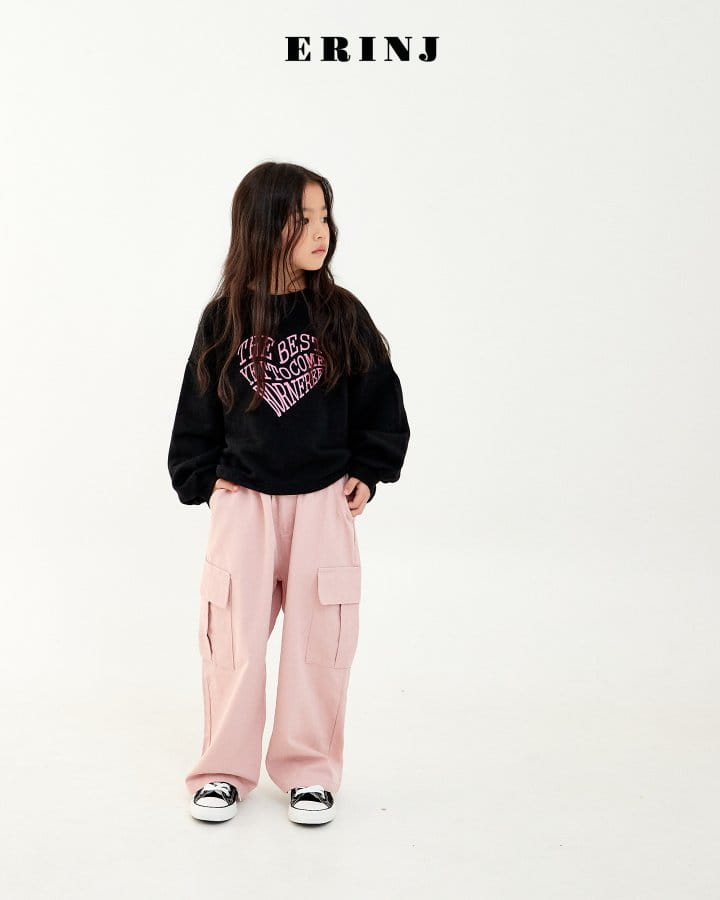 Erin J - Korean Children Fashion - #kidzfashiontrend - Heart Crop Sweatshirt - 3