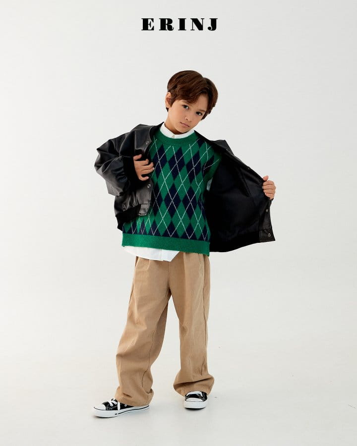 Erin J - Korean Children Fashion - #magicofchildhood - Argyle Knit Vest - 10