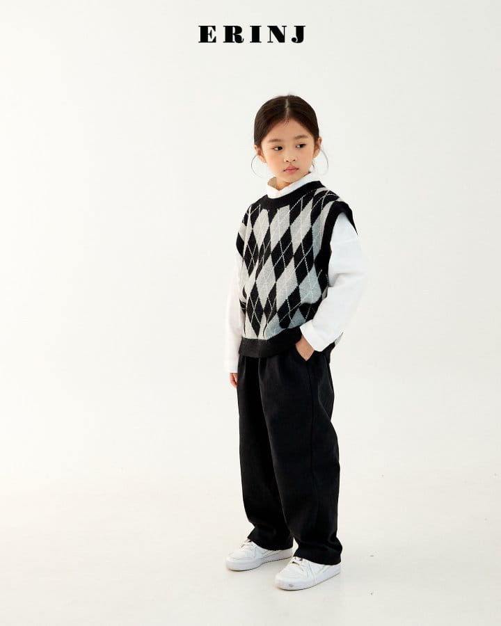 Erin J - Korean Children Fashion - #minifashionista - Argyle Knit Vest - 11