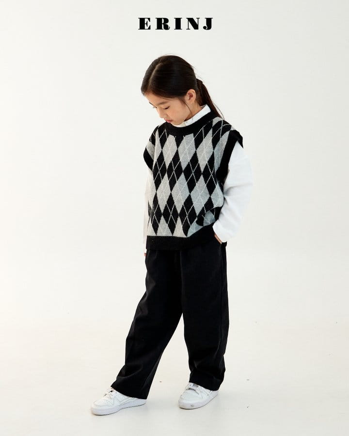 Erin J - Korean Children Fashion - #prettylittlegirls - Argyle Knit Vest - 12