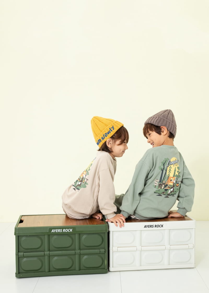 Fashion King - Korean Children Fashion - #Kfashion4kids - Camping Time Top Bottom Set - 2