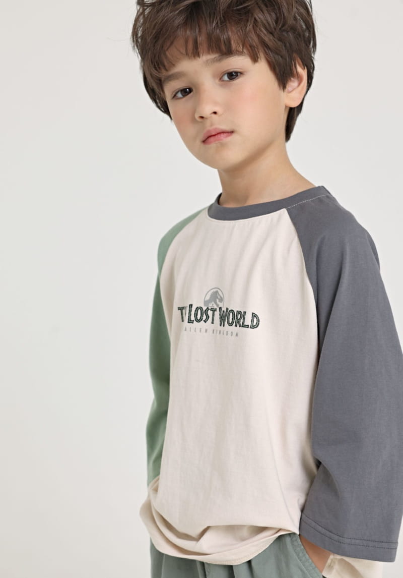 Fashion King - Korean Children Fashion - #childofig - Jurassic Raglan 7 Tee - 2