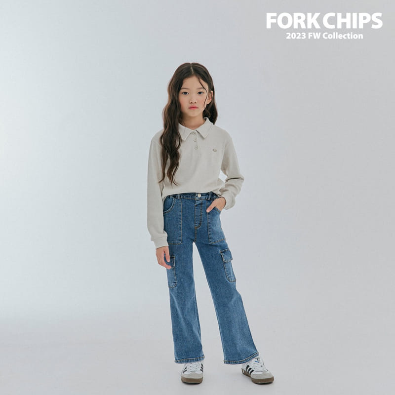 Fork Chips - Korean Children Fashion - #Kfashion4kids - Standing Tee - 5