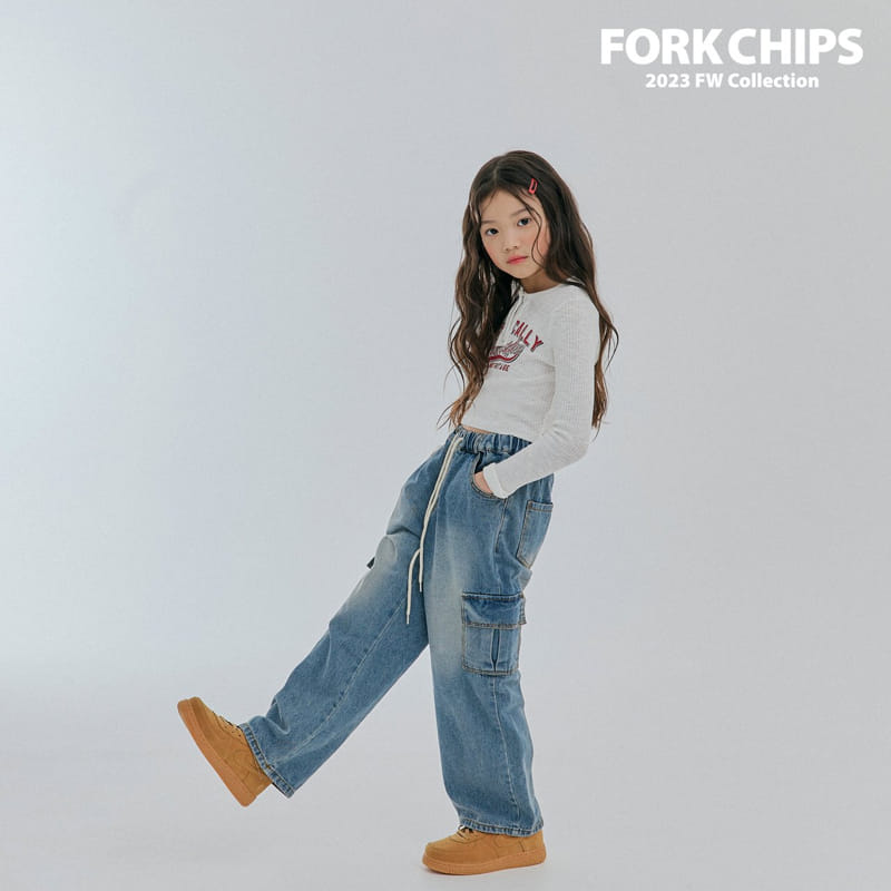 Fork Chips - Korean Children Fashion - #childofig - Roof Jeans - 3