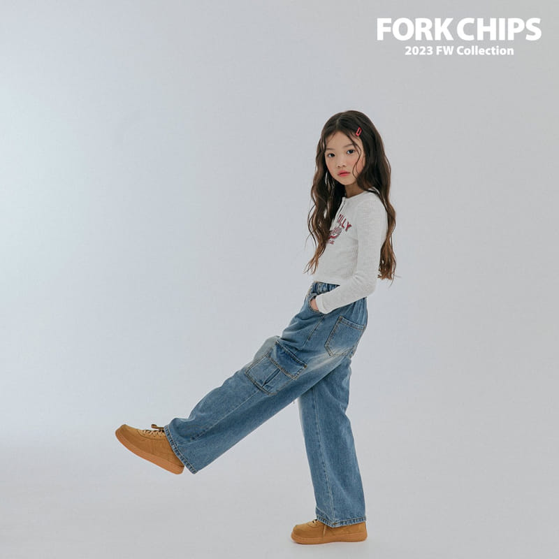 Fork Chips - Korean Children Fashion - #childofig - Roof Jeans - 4