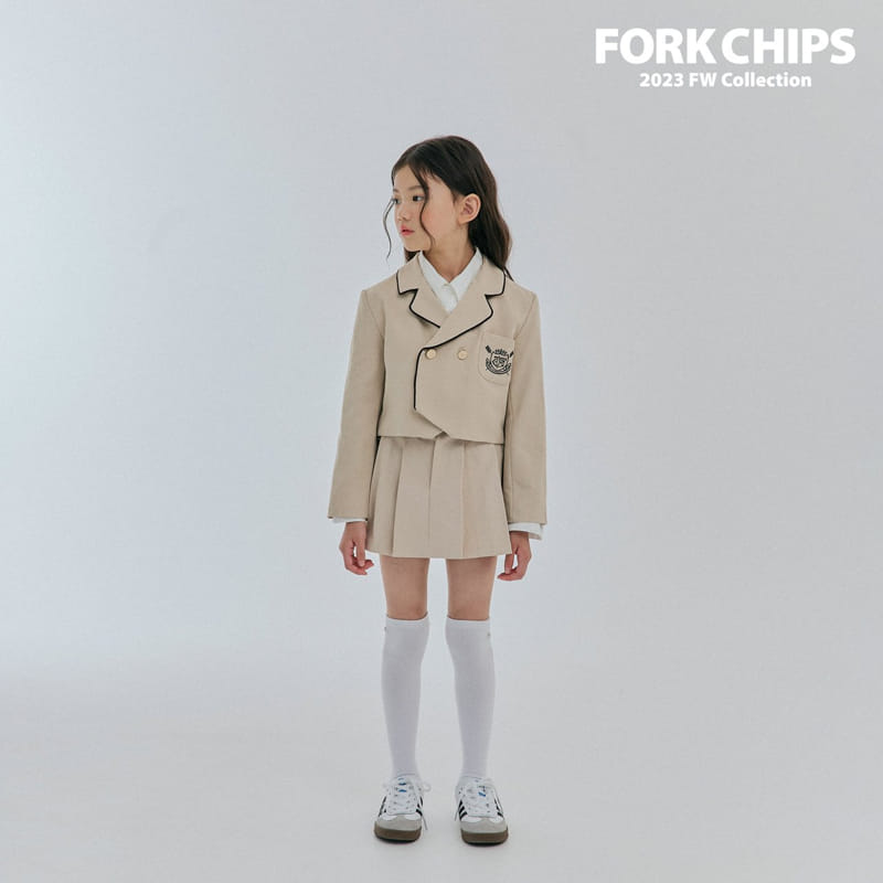 Fork Chips - Korean Children Fashion - #childrensboutique - Amber Crop Jacket - 6