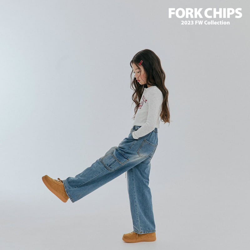 Fork Chips - Korean Children Fashion - #designkidswear - Roof Jeans - 5