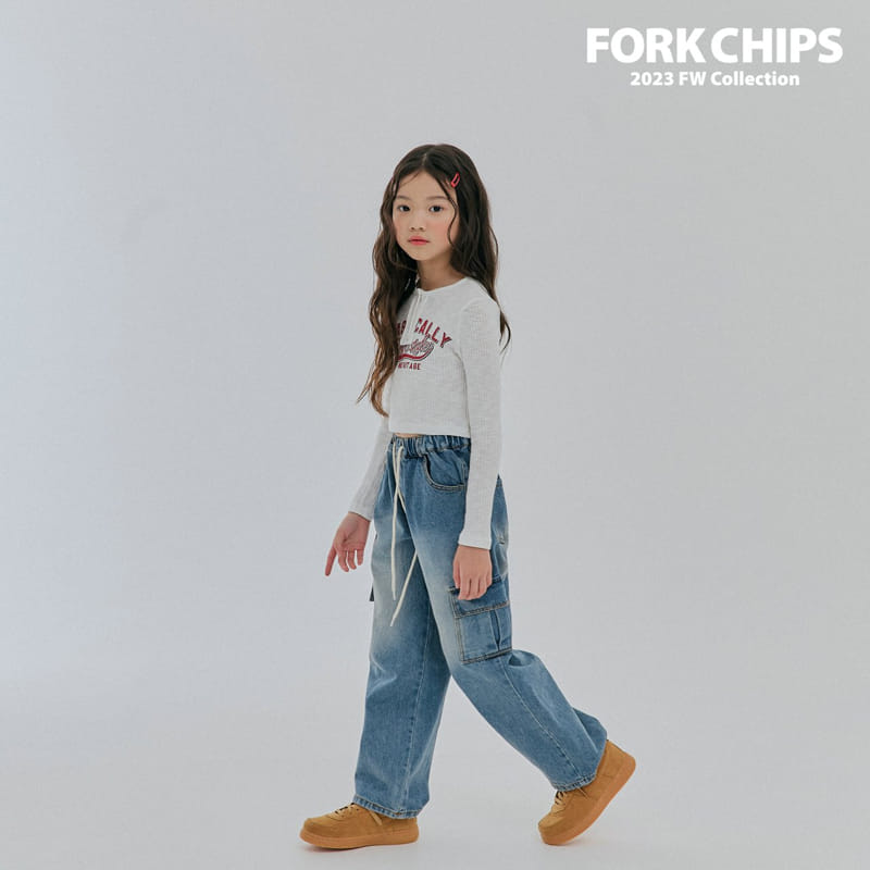 Fork Chips - Korean Children Fashion - #discoveringself - Roof Jeans - 6