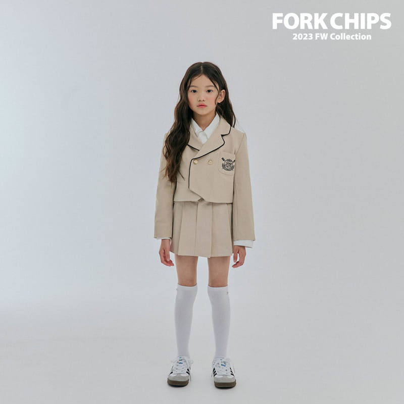 Fork Chips - Korean Children Fashion - #discoveringself - Amber Crop Jacket - 8
