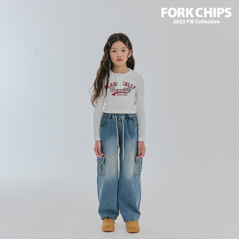 Fork Chips - Korean Children Fashion - #fashionkids - Roof Jeans - 7