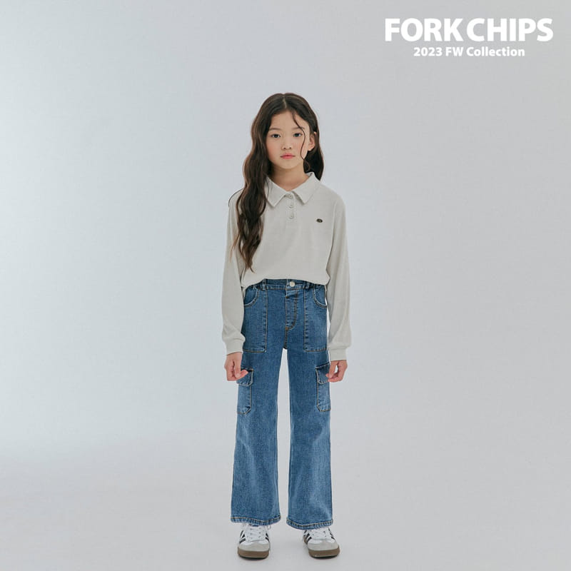 Fork Chips - Korean Children Fashion - #fashionkids - Standing Tee