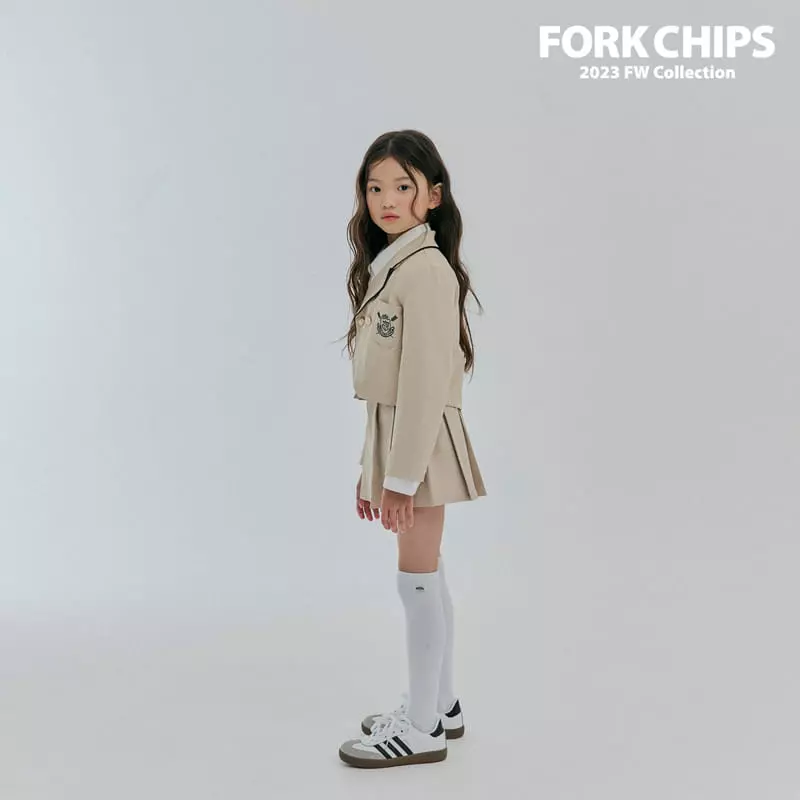 Fork Chips - Korean Children Fashion - #fashionkids - Amber Crop Jacket - 9