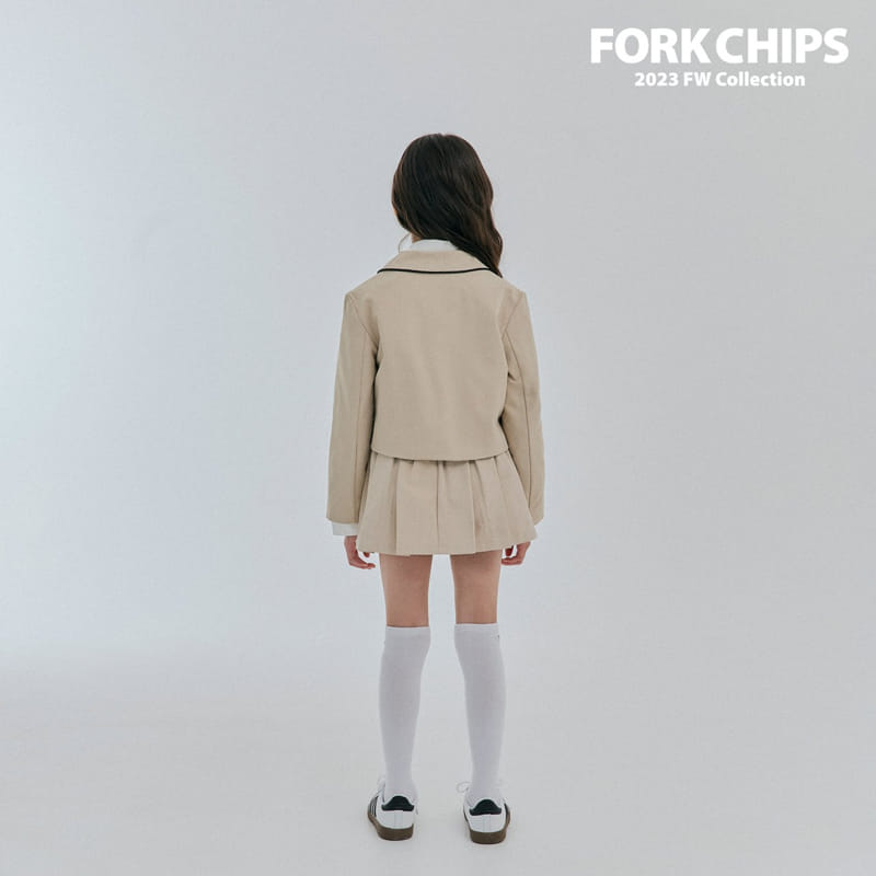 Fork Chips - Korean Children Fashion - #kidsshorts - Amber Crop Jacket - 10
