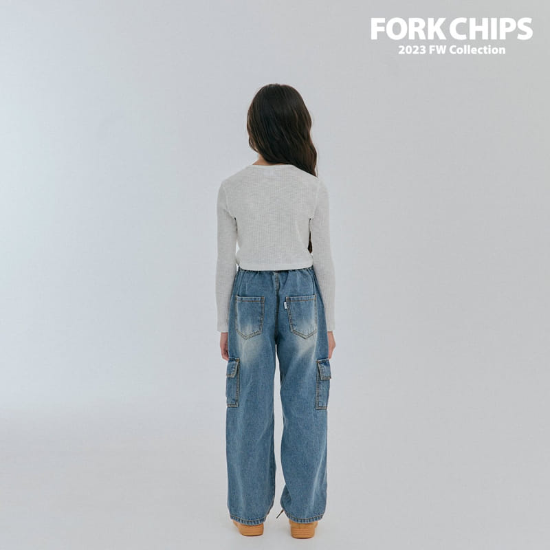 Fork Chips - Korean Children Fashion - #kidsstore - Roof Jeans - 9