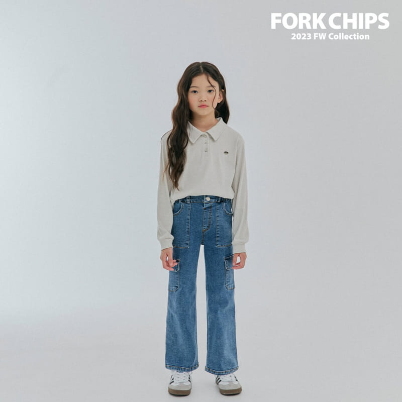 Fork Chips - Korean Children Fashion - #kidsstore - Standing Tee - 3