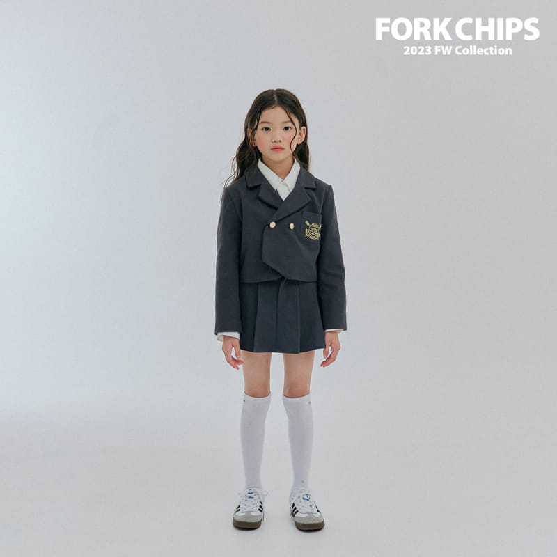 Fork Chips - Korean Children Fashion - #kidsstore - Amber Crop Jacket - 11