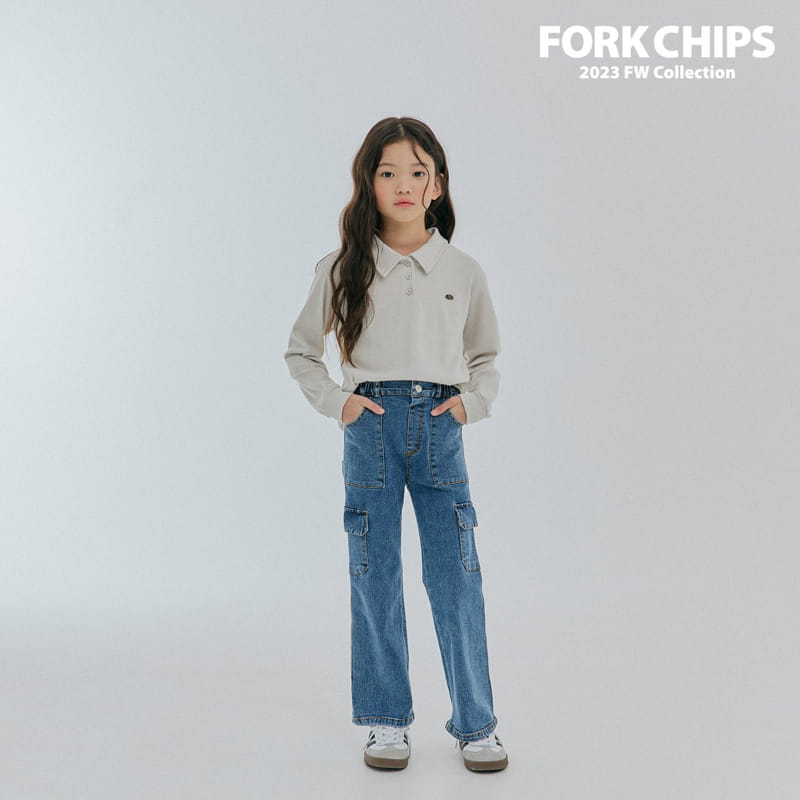 Fork Chips - Korean Children Fashion - #kidsstore - Standing Tee - 4
