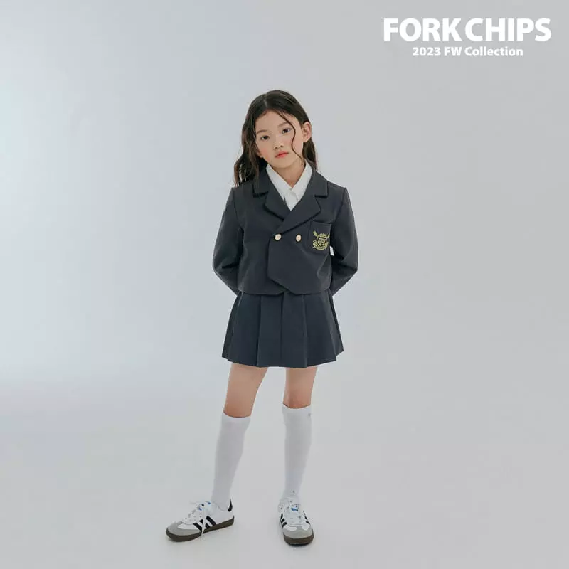 Fork Chips - Korean Children Fashion - #kidzfashiontrend - Amber Crop Jacket - 12