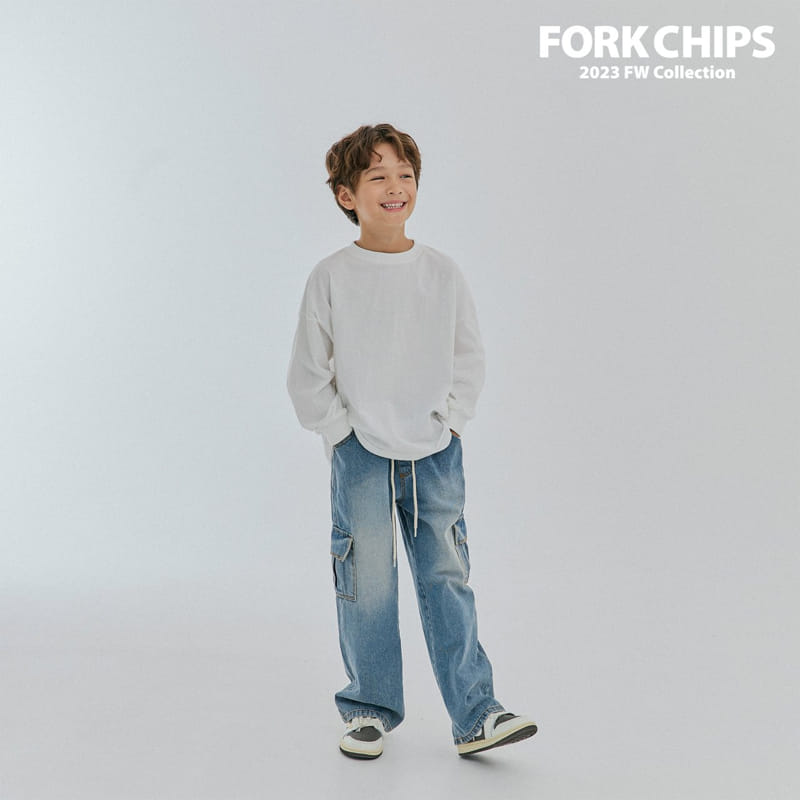 Fork Chips - Korean Children Fashion - #littlefashionista - Roof Jeans - 12
