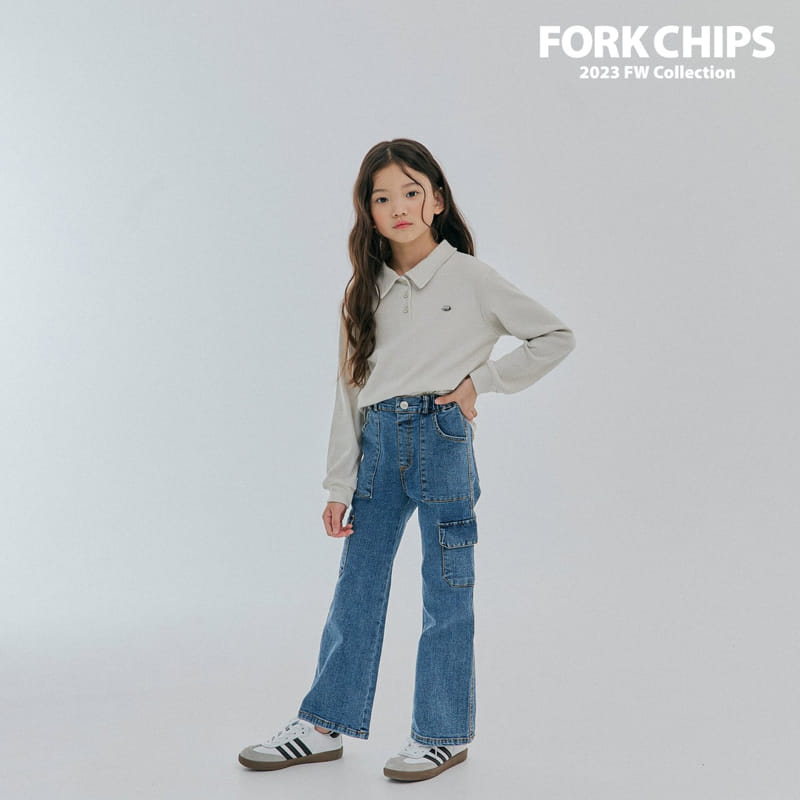 Fork Chips - Korean Children Fashion - #littlefashionista - Standing Tee - 6