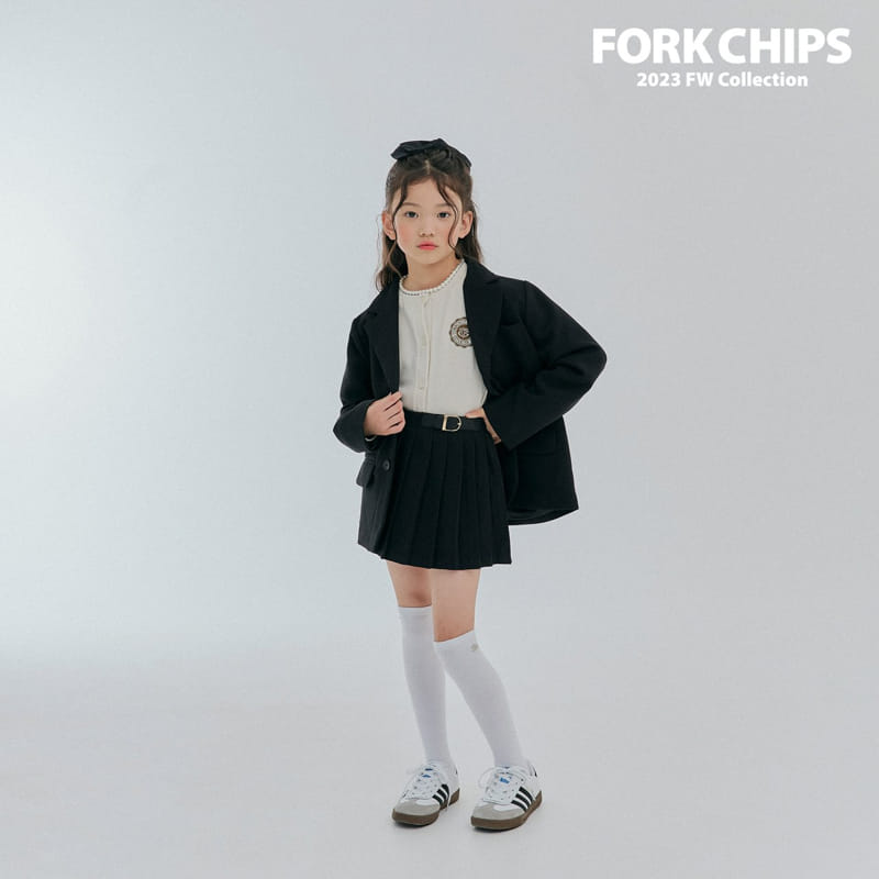 Fork Chips - Korean Children Fashion - #littlefashionista - Hound Belt Skirt - 11
