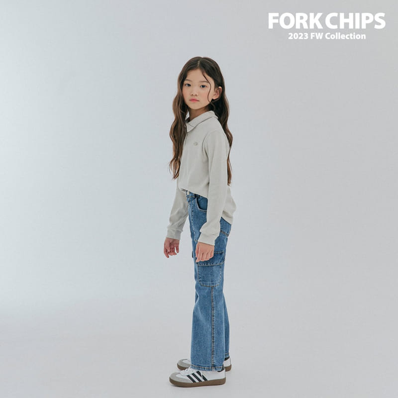 Fork Chips - Korean Children Fashion - #magicofchildhood - Standing Tee - 7
