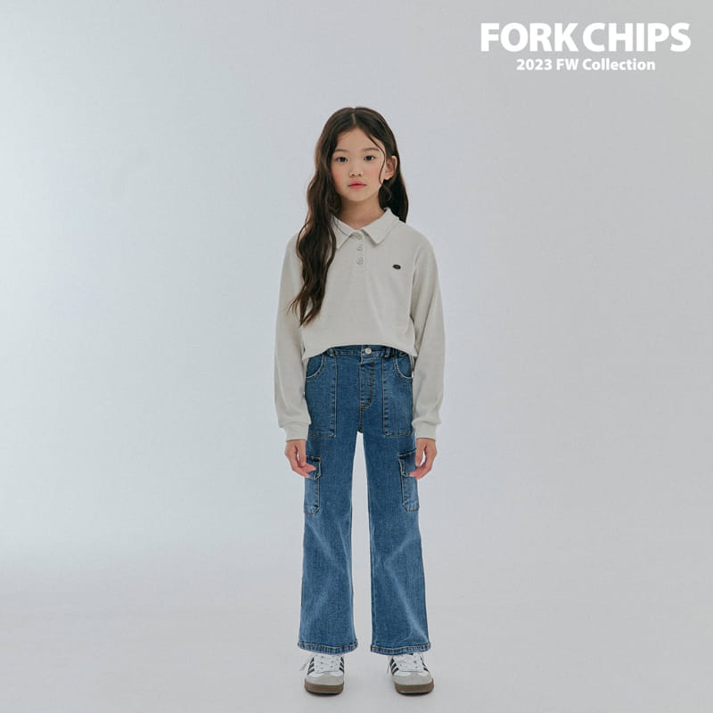 Fork Chips - Korean Children Fashion - #minifashionista - Standing Tee - 8