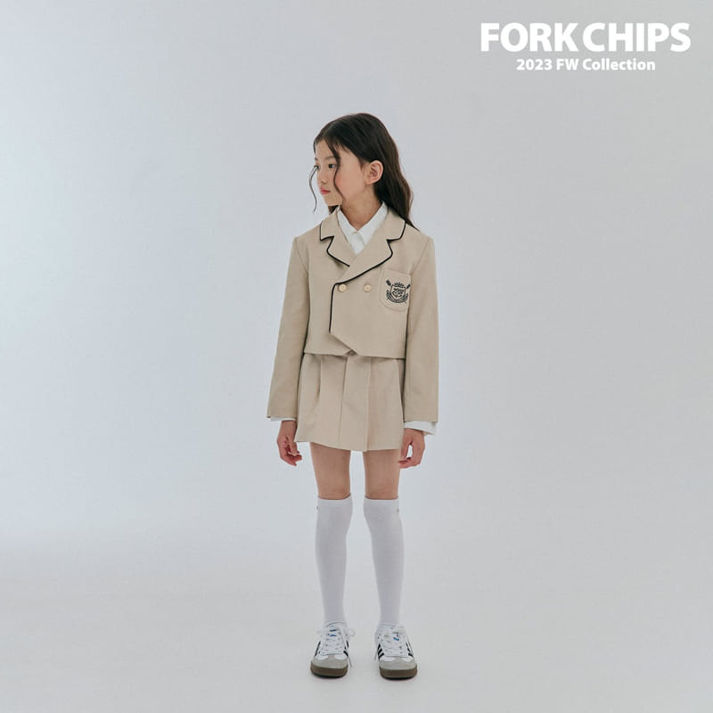 Fork Chips - Korean Children Fashion - #prettylittlegirls - Amber Crop Jacket - 3
