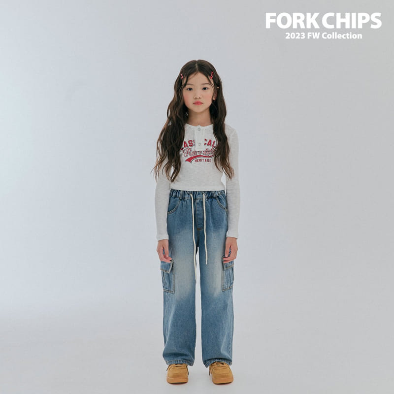 Fork Chips - Korean Children Fashion - #stylishchildhood - Roof Jeans - 2