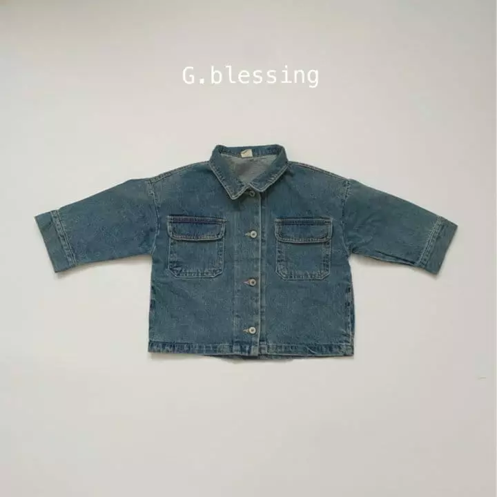 G Blessing - Korean Children Fashion - #designkidswear - 505 Denim Jacket - 3