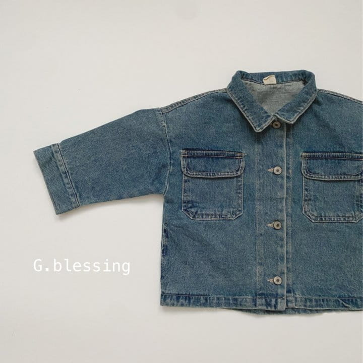 G Blessing - Korean Children Fashion - #designkidswear - 505 Denim Jacket - 4