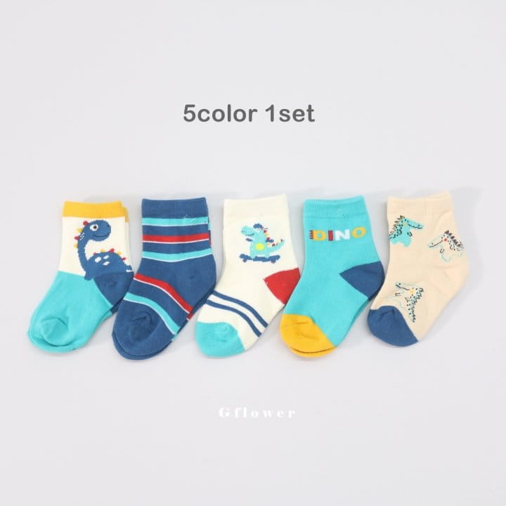 G Flower - Korean Children Fashion - #designkidswear - Dino Socks Set