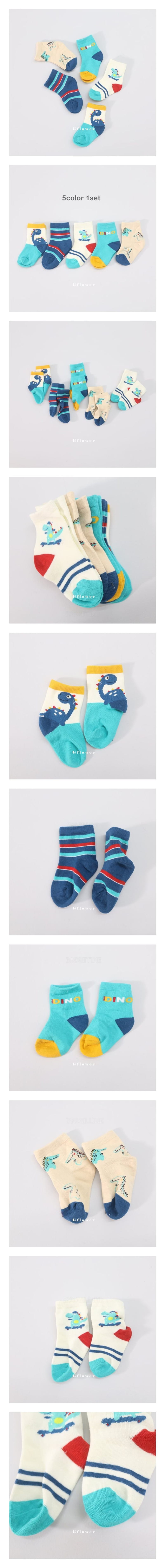 G Flower - Korean Children Fashion - #discoveringself - Dino Socks Set