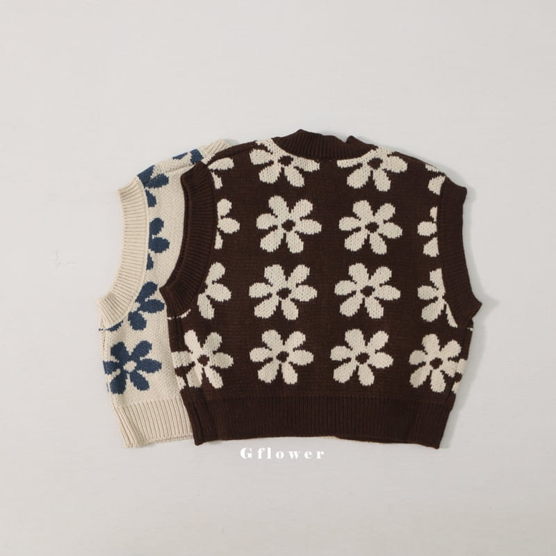 G Flower - Korean Children Fashion - #designkidswear - Knit Vest - 4