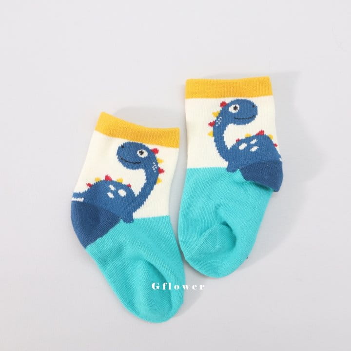G Flower - Korean Children Fashion - #fashionkids - Dino Socks Set - 4